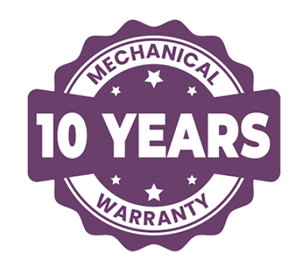 10 YEAR MECHANICAL WARRANTY STAMP SEMI-TRANSPARENT-400px
